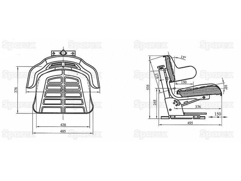 Sparex Seat Assembly