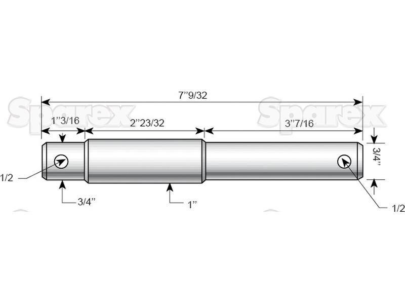 Top link pin - Dual category 19 - 25mm Cat.1/2