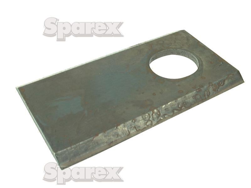 Mower Blade - Flat blade, top edges sharp - 117 x 42x4.5mm - Hole Ø18.25mm  - RH & LH -  Replacement for Hesston for Garnier