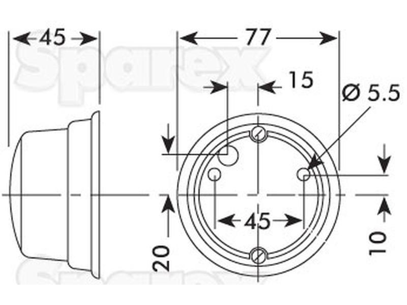 Halogen Rear Combination Light 12V, RH & LH for Ford New Holland 7000 (1000 Series)