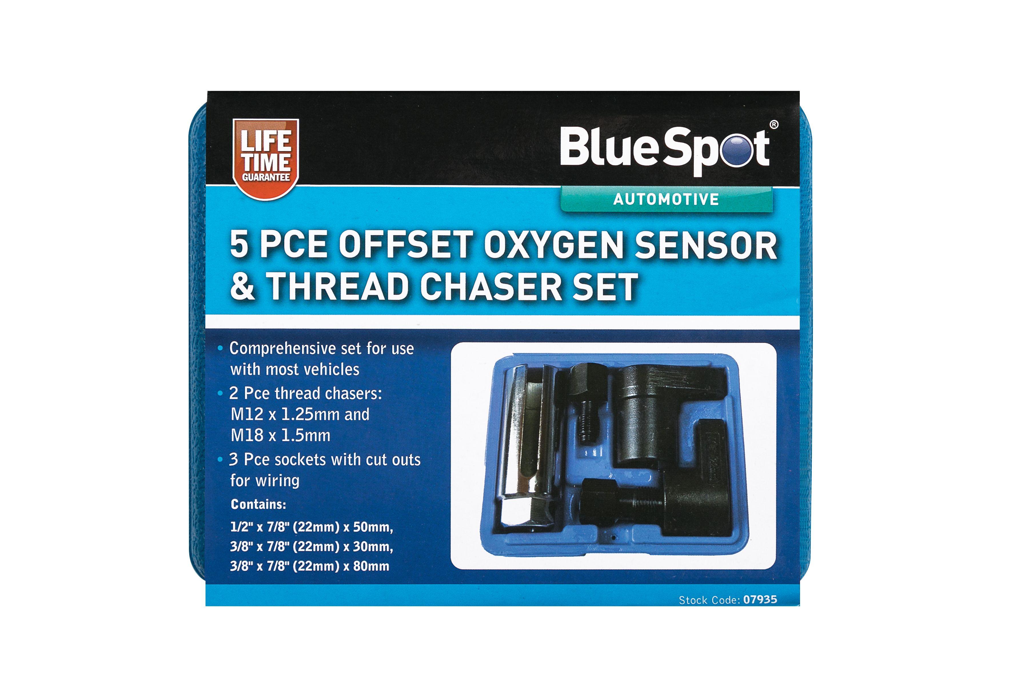 Blue Spot Tools 5 PCE Oxygen Sensor & Thread Chaser Set