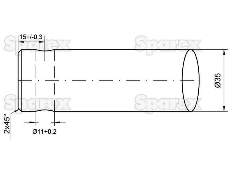 Straight Loader Tine | 760mm for Chilton, Mailleux (200145 , 5500011)