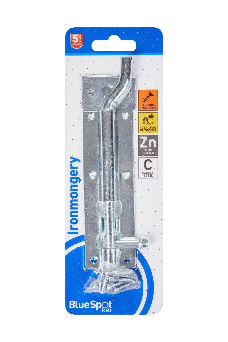 Blue Spot Tools Zinc Plated Necked Tower Bolt 150mm