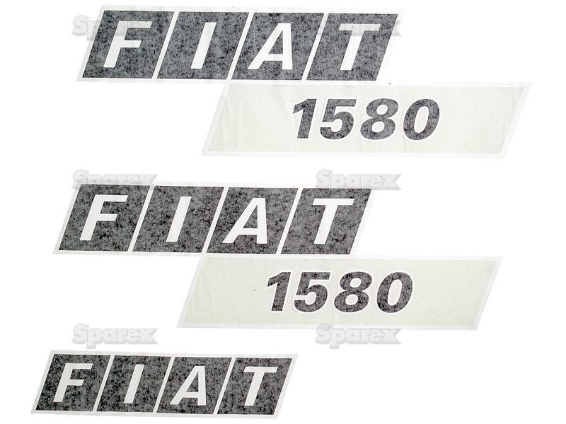 FIAT Decal Kit for Fiat 1580 | (2 x FIAT 1580 and 1 x FIAT decals)