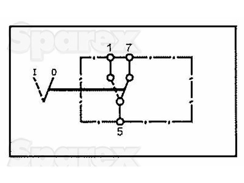 Rocker Switch - Universal Fitting, 2 Position (On/Off) Massey Ferguson (1694359M1)