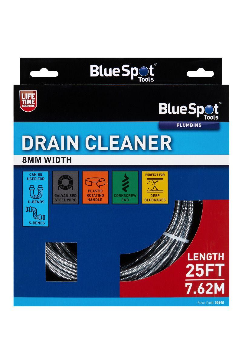 Blue Spot Tools Drain Cleaner 8mm X 25FT