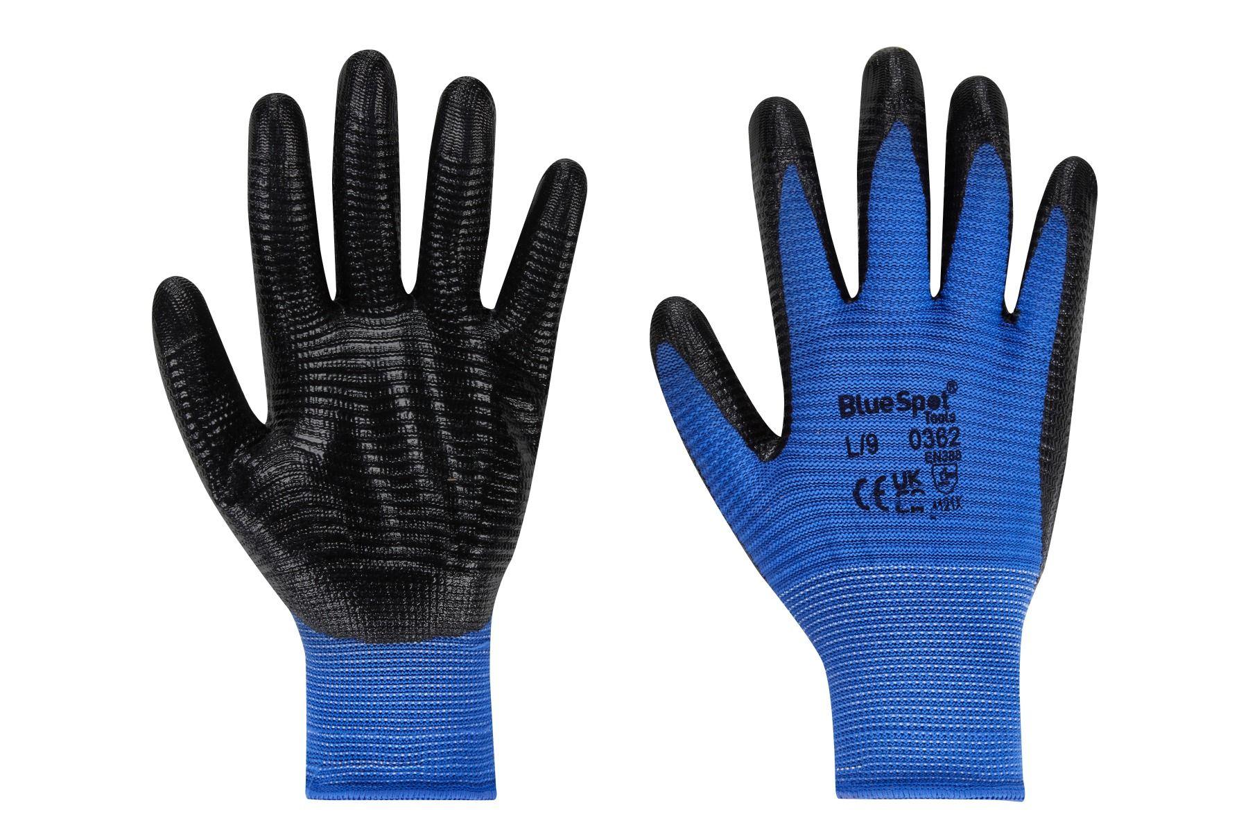 Blue Spot Tools Extra Grip Nitrile Glove (Large)