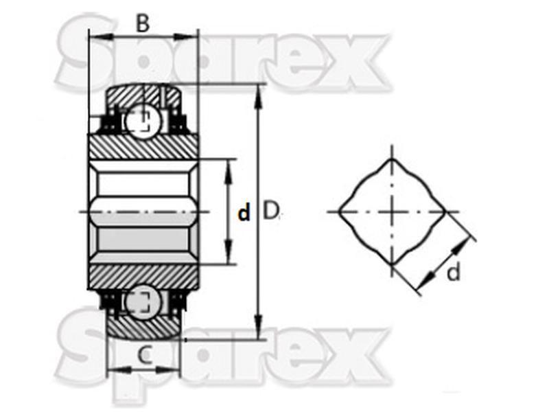 Disc Harrow Bearing (PDNF155/12)