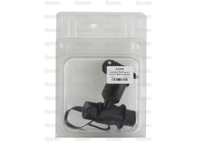 Auxiliary 3 Pin Plug and Socket 2 Bolt Fix Agripak