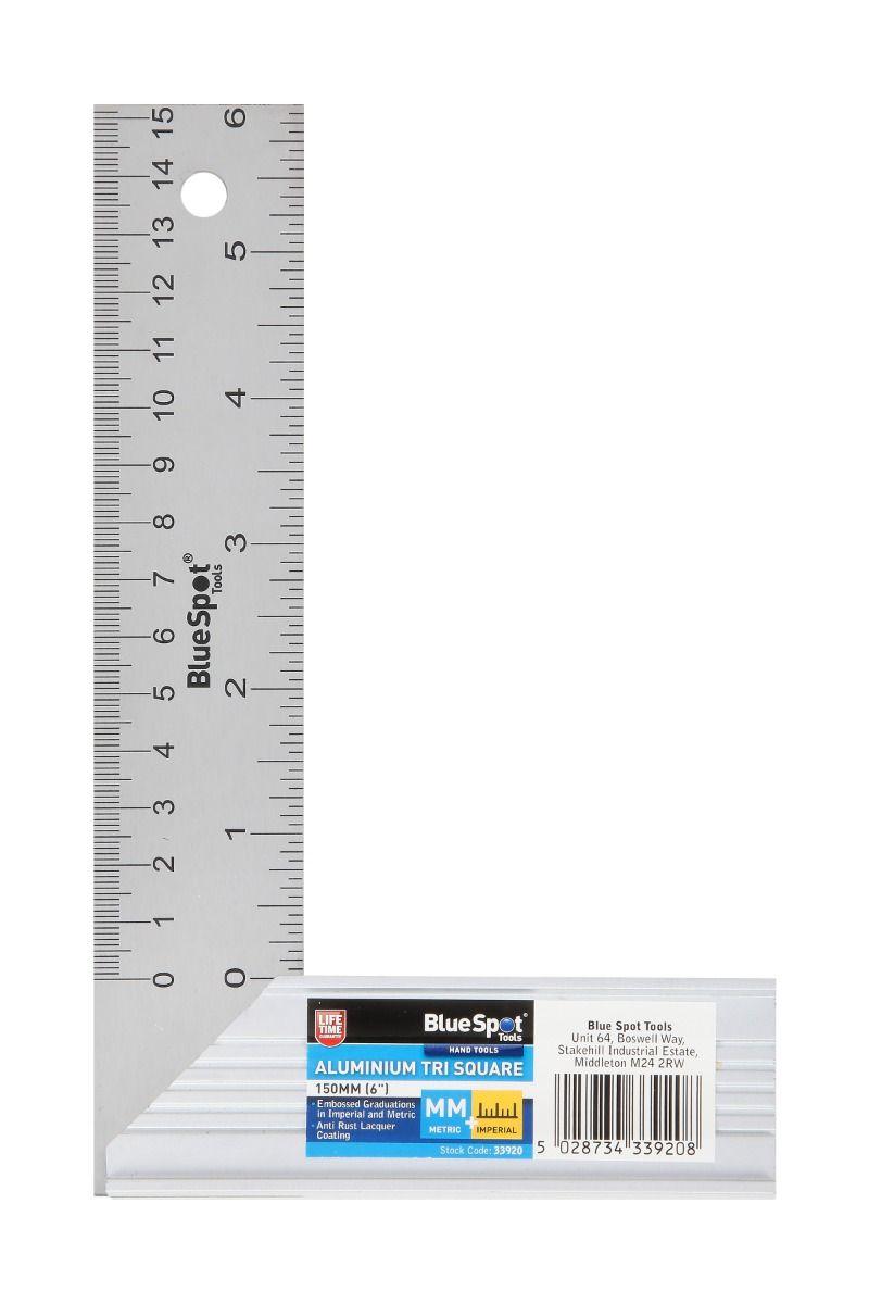 Blue Spot Tools 6" Aluminium Tri Square