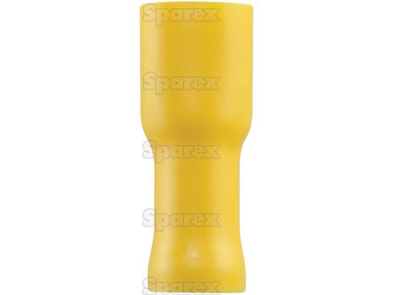 Pre Insulated Spade Terminal - Fully Insulated, Double Grip - Male, 6.3mm, Yellow (4.0 - 6.0mm), (Bag )