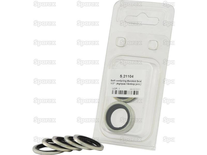Self centering Bonded Seal 1/2'' mm (Agripak 5 pcs.)