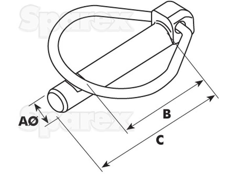 Rubig Safety Linch Pin, Pin Ø11.5mm x 46mm ( )