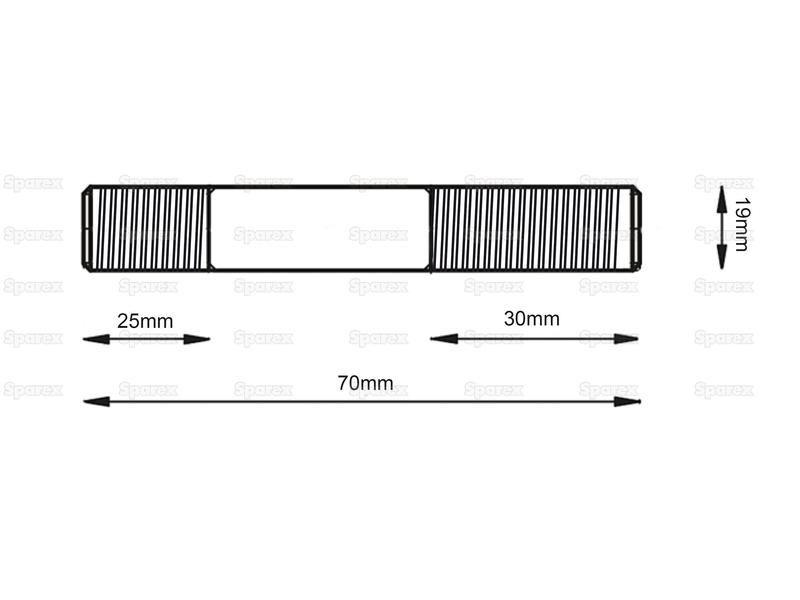 Drawbar Bracket Stud, Pin Ã˜: 3/4'' for Massey Ferguson 565 (500 Series)