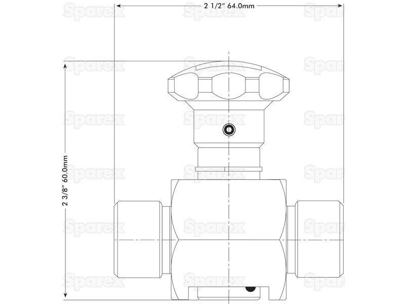 Rotary Shut-Off Valve 1/2'' BSP Ports