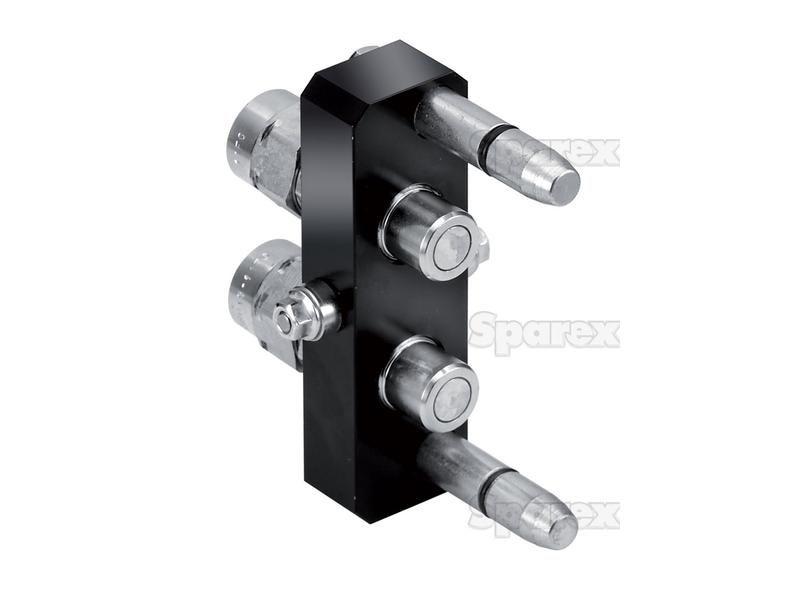 Faster Multiport Coupling - 2 Ports 3/8'' Body x 1/2'' BSP Female Thread (Mobile Part) Faster S.p.A (3PB06-2-12G M C, 3PB06212GMC, 3PB06-2-12GMC)