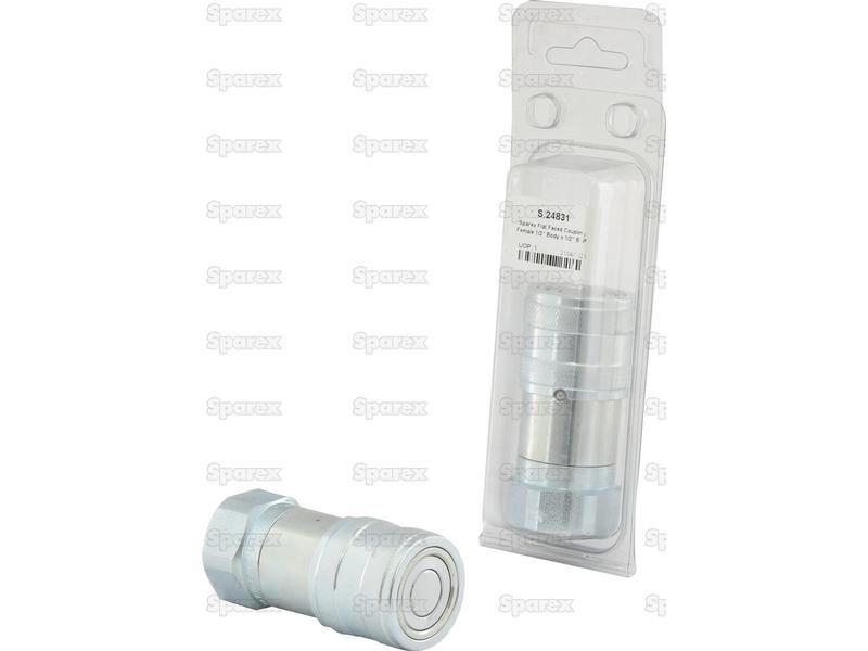 Sparex Flat Faced Coupling Female 1/2'' Body x 1/2'' BSP Female Thread (Agripak 1pc.)