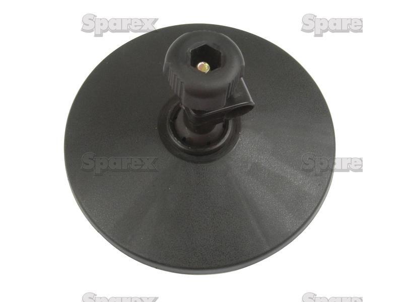 Mirror Head Flat Round | Height: 125mm Width: 125mm Arm Ø: 10 - 12mm
