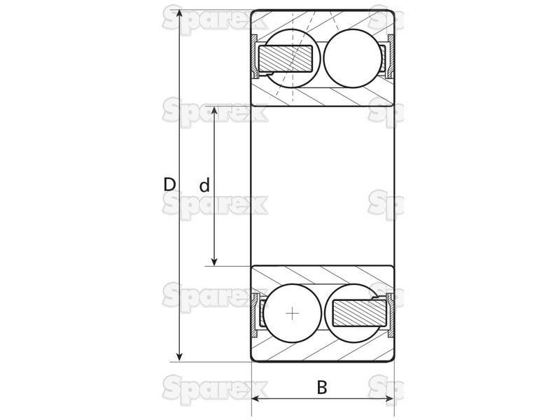 NTN SNR Angular Contact Bearing (5210S)