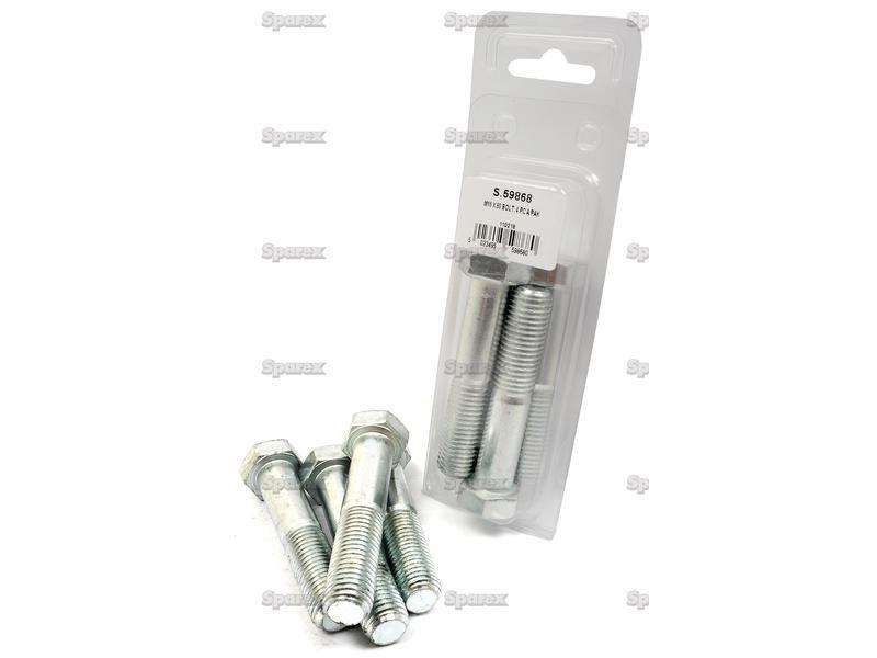 Metric Bolt, Size: M16 x 80mm (Din 931) 4 pcs. Agripak