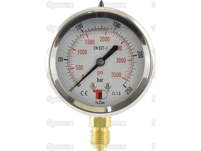 Hydraulic Pressure Gauge Ø63mm (0-250 Bar)