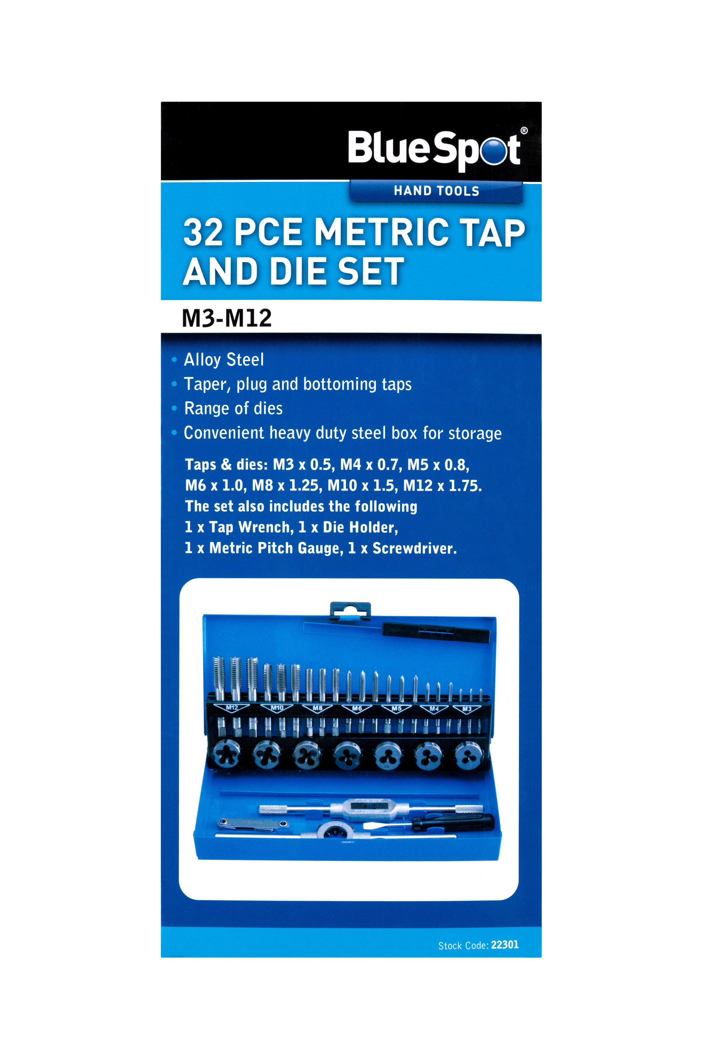 Blue Spot Tools 32 PCE Metric Tap And Die Set