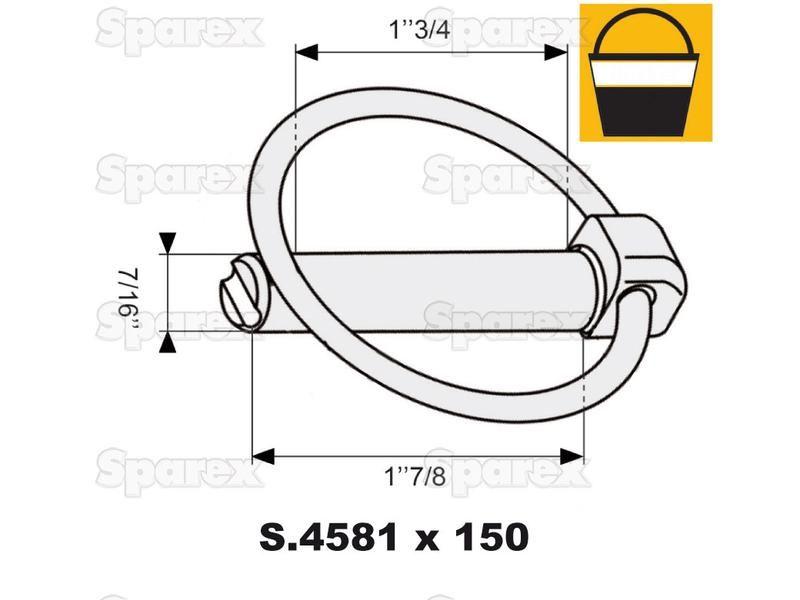 Round Linch Pin, Pin Ø11mm x 47mm (150 pcs. Large Bucket)