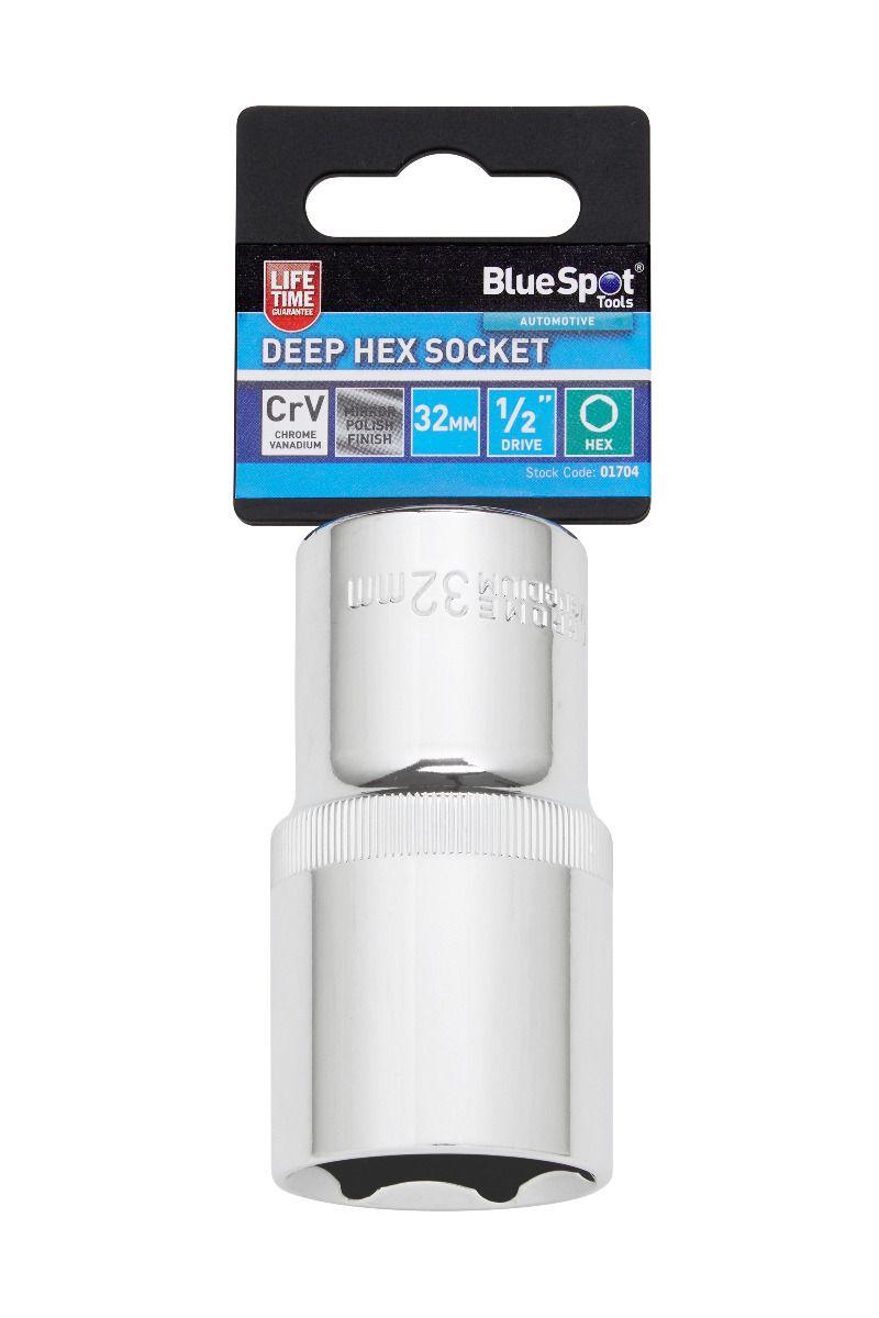 Blue Spot Tools Individual 32mm 1/2" Deep Hex Socket