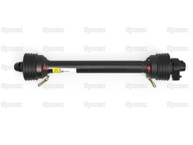 PTO Shaft - (Lz) Length: 1210mm, 1 3/8'' x 6 Spline Q.R. to 1 3/8'' x 6 Spline Shear Bolt Limiter