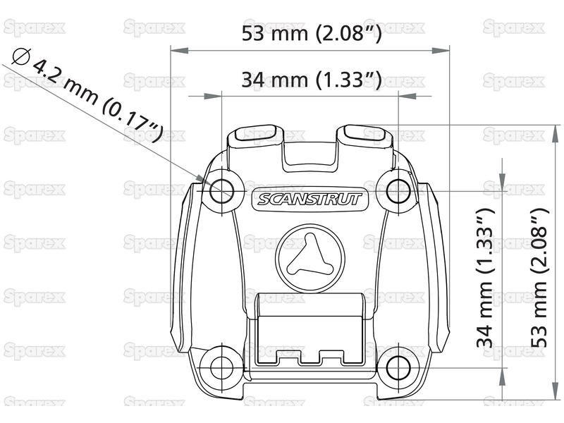 ROKK™ Mini Surface Mount ROKK mini.-Scanstrut (RLS-401)