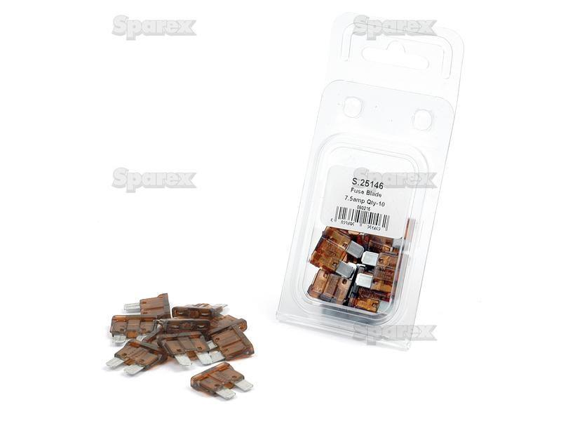 Blade Fuse 7.5A, 10 pcs. Agripak