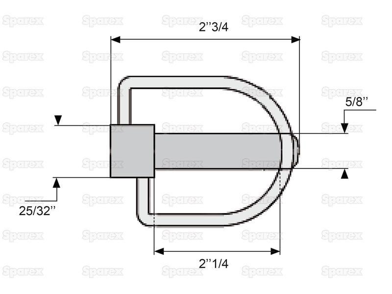 Stabiliser Pin, Pin Ø16mm x 70mm ( )