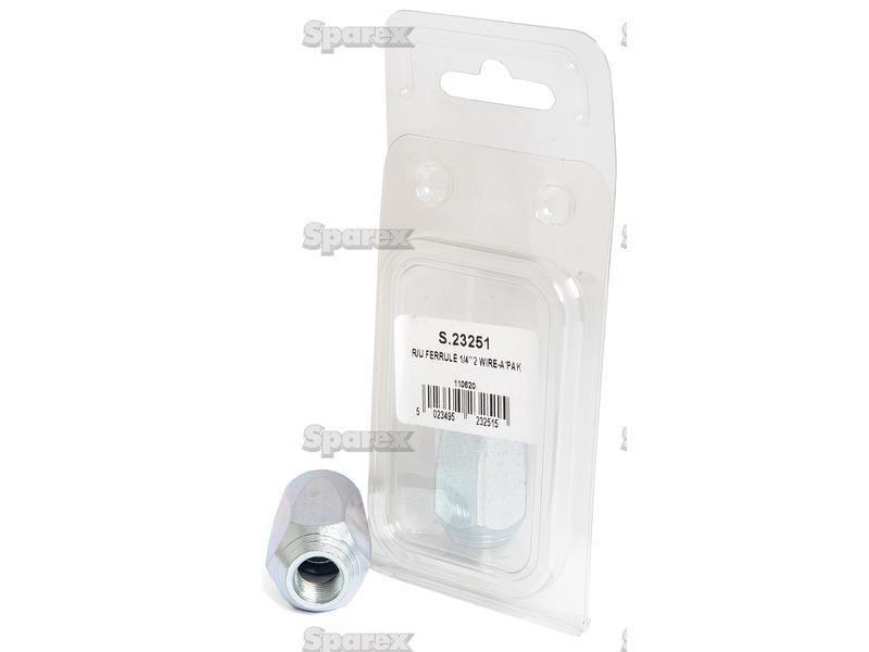 Hydraulic 2-Piece Re-usable Coupling Ferrule 1/4'' 2-wire non-skive Agripak