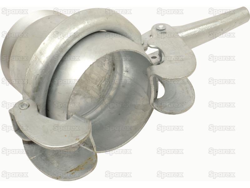 Coupling with Threaded End - Male 5'' (133mm) x 5'' BSPT (Galvanised)
