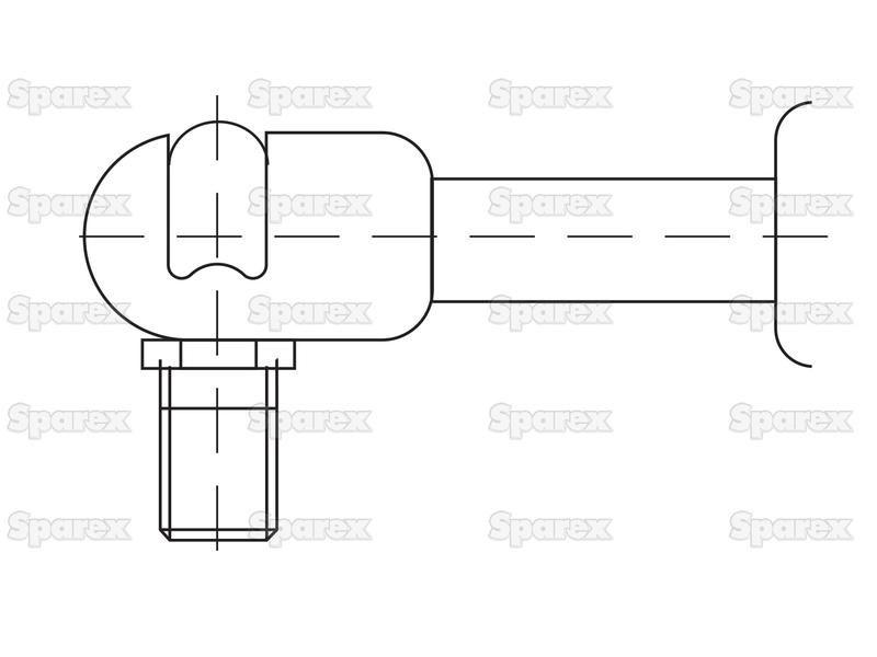 Gas Strut, Total length: 205mm