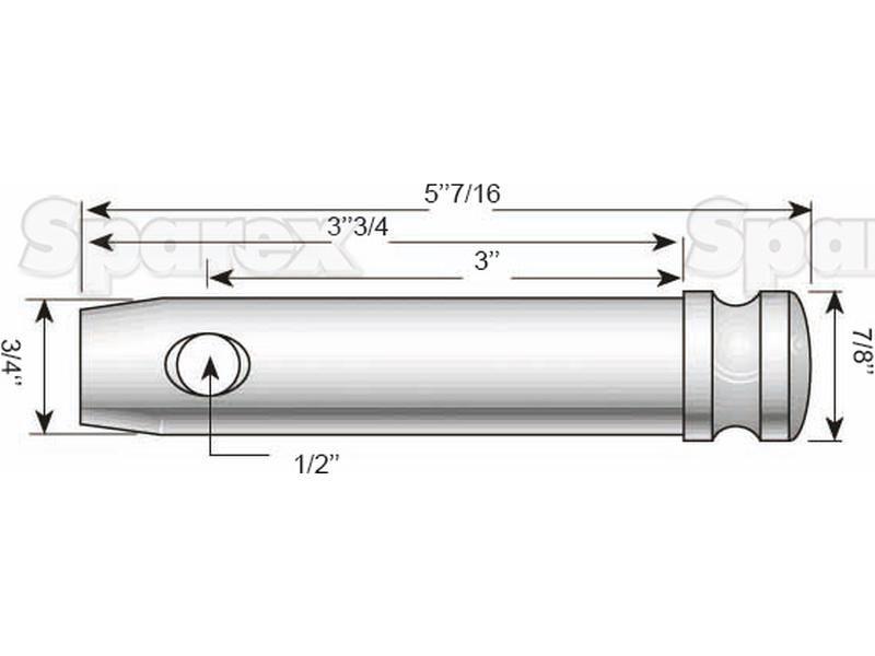Top link pin 19x102mm Cat. 1