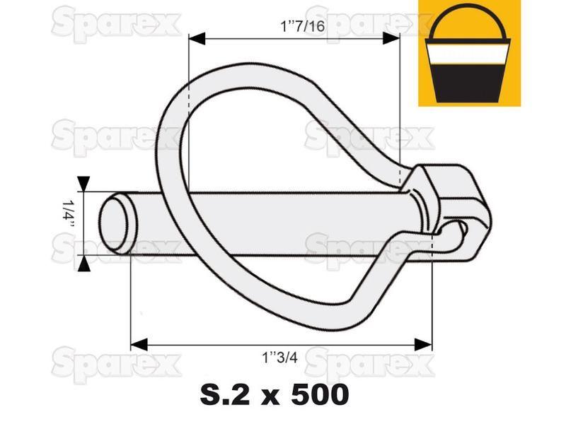 Pear Linch Pin, Pin Ø6mm x 44.5mm (500 pcs. Large Bucket)