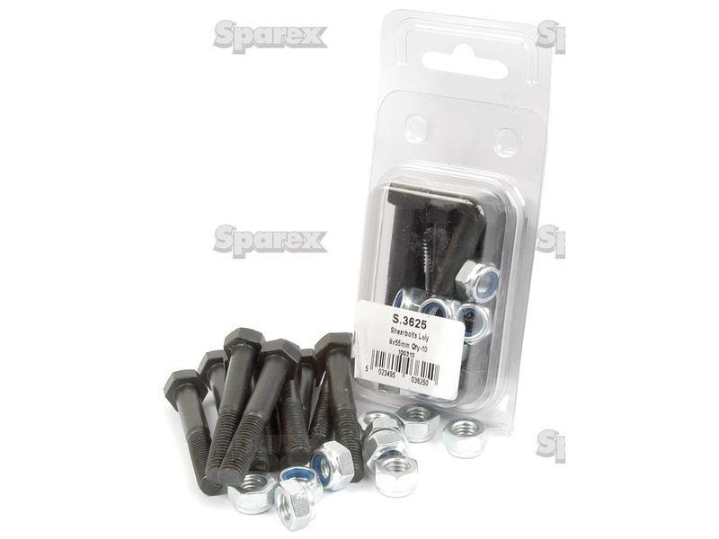 Shear Bolt, M8 x 55mm (10 pcs. Agripak) for Lely ROTERRA