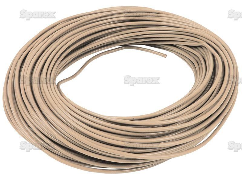 Electrical Cable - 1 Core, 1.5mm°² Cable, White (Length: 50M), ()