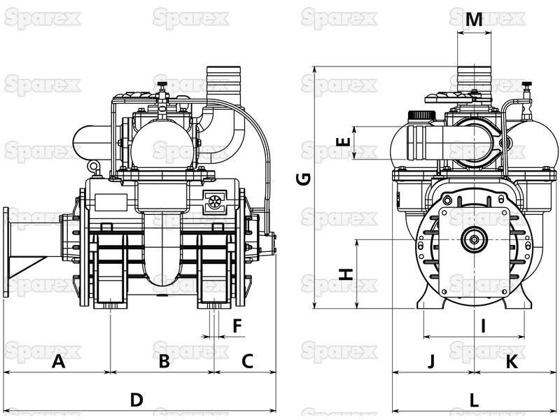 Vacuum pump - MEC13500H - Hydraulic driven - 1000 RPM for Battioni Pagani Pomp