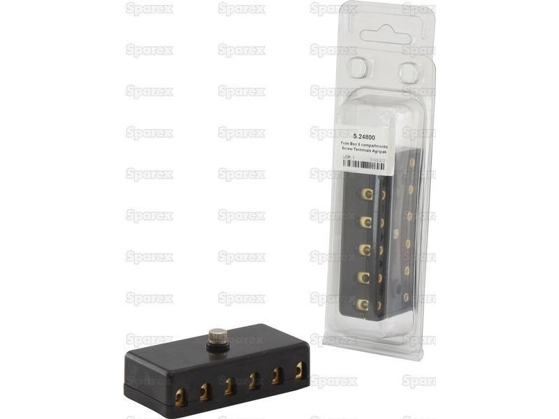 Fuse Box 6 compartments Screw Terminals Agripak