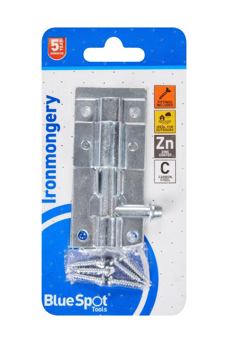 Blue Spot Tools Zinc Plated Tower Bolt 76mm