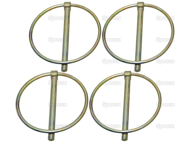 Round Linch Pin, Pin Ø6mm x 70mm (4 pcs. Agripak)