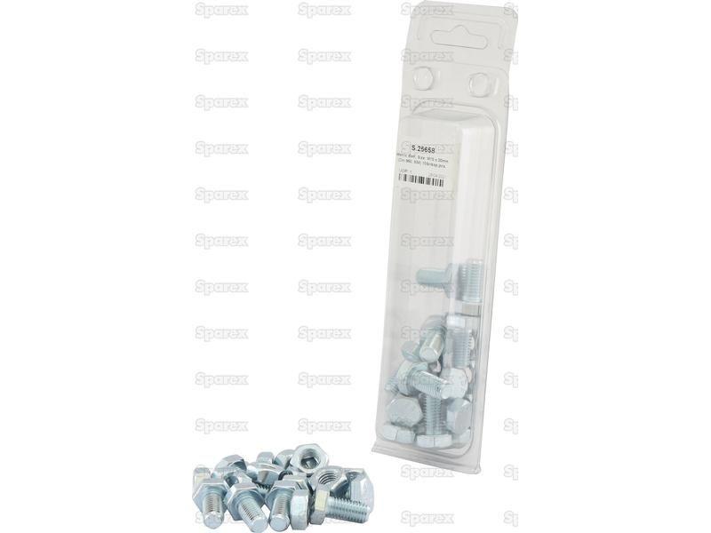 Metric Bolt, Size: M10 x 20mm (Din 960, 934) 10 pcs. Agripak