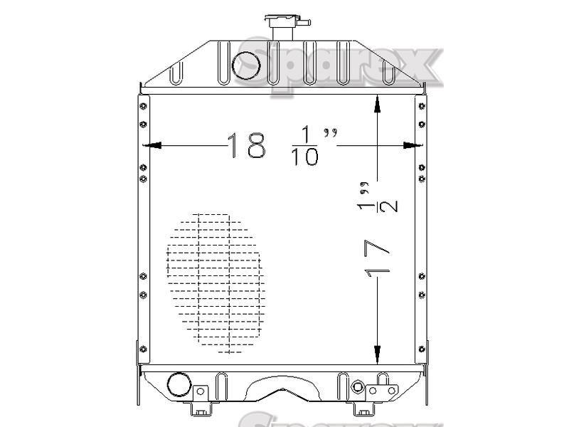 Radiator for Massey Ferguson 397 (300 Italian Series)