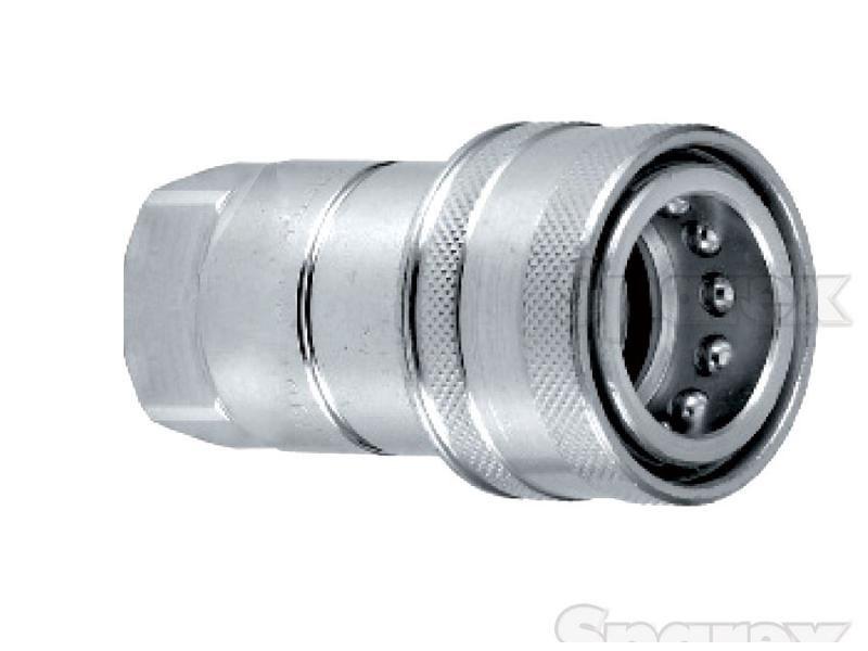 Faster Quick Release Hydraulic Coupling Female 3/8'' Body x 3/8'' BSP Female Thread Faster S.p.A (NV 38 GAS F, NV38GASF)