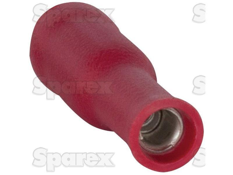 Pre Insulated Bullet Terminal, Double Grip - Female, 4.0mm, Red (0.5 - 1.5mm)
