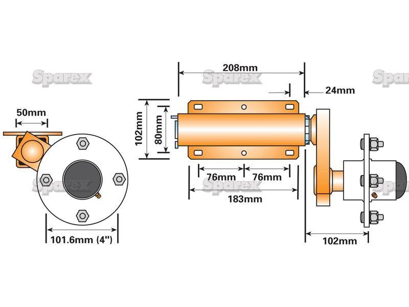 SUSPENSION UNIT-PAIR 500KG