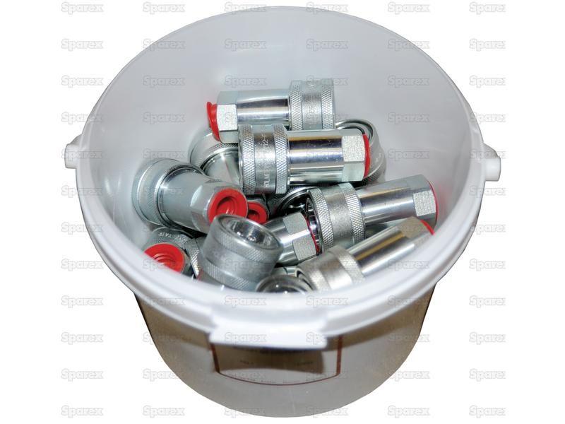 Sparex Quick Release Hydraulic Coupling Female 1/2'' Body x 1/2'' BSP Female Thread (Large Bucket 20 pcs.)