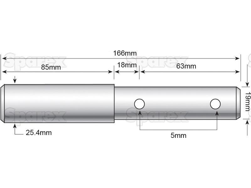 Top link pin - Dual category 19 - 25mm Cat.1/2 for Vicon VARISPREADER